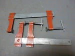 (2) Vintage Stanley Handyman 6" Inch Carpentry Bar Clamps -no. H157 -made Usa. Fixed Price $8.00.