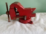 Red Columbian Bench Vise 03 1/2M2. Fixed Price $49.99.