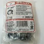Pack Of (10) Halex 20510 Non Metallic Cable 3/8" Zinc Conduit Clamp Connector. Fixed Price $12.50.