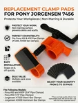 Replacement Pads For Pony Jorgensen 7456 Fits 3/4" And 1/2" Pipe Clamps,. Fixed Price $14.99.