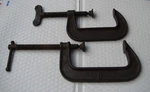 Vintage C-CLAMPS...4" Cincinnati Tool 540 + 5" Malleable...made Usa....old Er. Fixed Price $15.95.