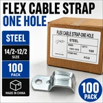 100 Pack Steel One Hole Flex Cable Straps 14/2-12/2 Electrical Clamp. Fixed Price $19.99.
