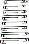 Pack Of 16 Bar Clamps 24" & 36" 8 Each F-type Woodworking Steel With. Fixed Price $119.99.