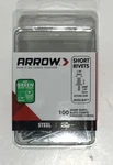 (100 Box) Arrow "RSS1/8IP" Short Steel Rivets - 1/8". Fixed Price $9.99.