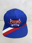 Vintage Detroit Piston Hat Snap Back Red White Blue Side Liner - Fast Shipping. Fixed Price $27.99.