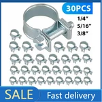30 Pcs 1/4" 5/16" 3/8" Fuel Injection Gas Line Hose Clamps Clip Pipe. Fixed Price $8.99.
