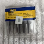 Irwin Hanson 53635 Straight Flute Screw Extractor Set Sizes ST-1 Through ST-5. Fixed Price $29.95.
