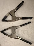 Craftsman 8IN Hand Spring Clamp Lot 2 Steel Shop Grip Clips Silver Black. Fixed Price $18.99.