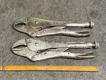 (2) Petersen Dewitt Vise-grip Locking Pliers 10CR, 10WR Made Usa. Fixed Price $38.00.