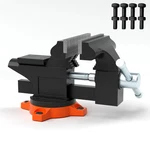 Heavy Duty Bench Vise With Swivel Base, 240-DEGREE Rotation, 4.5-6.5 Inch. Fixed Price $53.08.