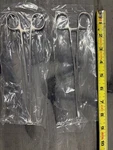Forceps Hemostat Set, 8" One Straight And Curved, New, Stainless Steel. Fixed Price $10.00.