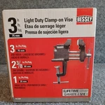 Bessey BV-C030 Clamp-on Bench Vise, Light-duty, 3-IN. Quantity 1. Fixed Price $16.00.