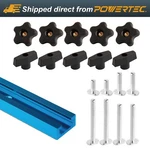 Powertec 48 Inch Universal T-track And Hardware Kit, Anodized Blue -17PK (71170). Fixed Price $29.99.