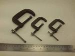 Three Vintage Craftsman Clamps (2X 2IN 66722 + 1X 3IN 66723). Fixed Price $19.50.