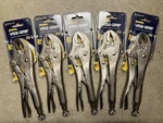 (5 Pack) New Irwin Vise Grip 502L3 10WR Locking Pliers. Fixed Price $90.00.
