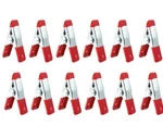 New 12 X 4" Inch Metal Spring Clamps W/ Rubber Tips Tool Pcs Lot Steel Red. Fixed Price $22.99.