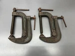 Rare Vintage 2PC Grand Dual Grip Pivoting Welding Machinist Clamp Set 6A Vgc. Fixed Price $100.00.