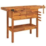 Workbench Workstation Working Craft Table Tool Solid Wood Acacia Vidaxl. Fixed Price $261.99.