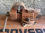 Vintage Columbian D44 Anvil Vise Pipe Grips Swivel Base Jaws. Fixed Price $49.99.