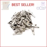 Iexcell 100 Pcs 1.4 Inches / 35 Mm Steel Alligator Clip Crocodile Clamps, Silver. Fixed Price $14.72.