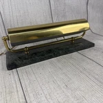 Vtg Underwriters Lab Brass Rotating Mantle/picture Light Marble Base - Tested. Fixed Price $119.49.