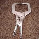 Olympia 11-417 Locking Metal Silver C-clamp Pliers Single Piece Tool. Fixed Price $10.50.