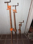 Vintage 5001 + 5003 Pony Clamps With Pipes Made Usa - Useable. Fixed Price $57.84.