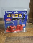Pittsburgh Pc 3/4"-NPT Heavy Duty Pipe Clamp Set New In Package 31255,. Fixed Price $12.86.