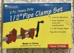 Vintage Nos Box Pittsburgh Piece Set 1/2 Pipe Clamp Red. Fixed Price $7.95.