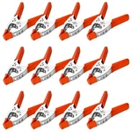 Lot Of 12 - 6" Inch Clamp Large Heavy Duty Spring Metal 2.5 Jaw Opening. Fixed Price $35.76.