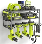 Power Tool Organizer, Heavy Duty Iron, 3 Layers Storage Rack With 4 Drill Holder. Fixed Price $59.77.