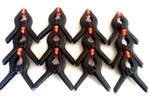 12 Ate Pro 4" Heavy Duty Abs Nylon Spring Clamps Clips With Flex Pads. Fixed Price $17.50.