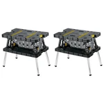 Keter Portable Folding Tool Storage Stand Workbench Sawhorse W/ 12" Clamps. Fixed Price $224.78.