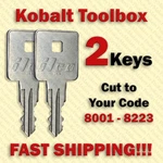 Kobalt Toolbox / (2) Two Keys Select Your Code 8001 - 8223. Fixed Price $15.99.