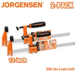 Jorgensen 2-PACK Steel Bar Clamps Set 12-INCH Medium Duty 600 Lbs Load Limit New. Fixed Price $25.99.