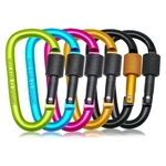 6 Pack Small Locking Carabiner, 3 Inch Aluminum D-shape Snap Hook With Screw .... Fixed Price $12.57.