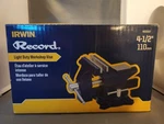 Irwin Record Vise 4"-1/2SWIVEL With Anvil Blue New Box. Fixed Price $48.00.
