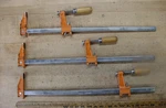 Vintage Jorgensen #3718 USA,18" Capacity Wood Handle Bar Clamps,glue Up,vgc. Fixed Price $49.99.