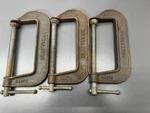 (e) Vintage Craftsman 6" Clamp 66676 Malleable - Set Of 3 Vgc Usa. Fixed Price $50.00.