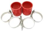 Two 1/2 Silicone Hose 2.5" Straight Coupler Red With 4 Botls Clamps. Fixed Price $22.34.