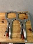 Crescent C11CC Locking C-clamps With Regular Tips Lot Of 2 Free Shipping. Fixed Price $35.00.