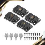 4 Suitcase Lock Hasp 1.6"X1.10" Iron Toggle Catch Latch With Key/screw, Black. Fixed Price $15.39.