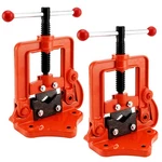 Muklei 2-PACK Heavy Duty Pipe Vise 0.4-2.4 Inch Forged Bench Yoke Threader. Fixed Price $83.32.