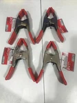 (4) New Bessy 2" Metal Spring Clamp XM5 2-1/4" Throat Depth -vinyl Tips (6-LB-6). Fixed Price $11.21.