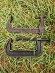 Lot Of 2 Vintage Clamps 6" & 7" Cincinnati Tool Co No 540 Stearns C-clamp. Fixed Price $25.00.