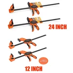 Jorgensen 2PACK 12"/24" One-handed Bar F Clamp E-z Hold Set Quick-grip. Fixed Price $89.99.