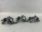 Lot Of 3 EN74 Double Coupler Steel Pipe Clip Scaffolding Clamp Movie Set Grip. Fixed Price $59.99.