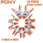 Pony 10-PIECE 4-INCH 6-INCH Heavy Duty Metal Spring Clamps Set 2" 1" Jaw Opening. Fixed Price $26.99.