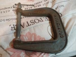 Vintage Craftsman Deep Throat Pearlitic Clamp 66684 4" Wide Opening 5". Fixed Price $34.99.
