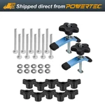 Powertec 71842 T-track Knobs, Hex Bolts & Washers, Mini Hold-down Clamps. Fixed Price $29.99.